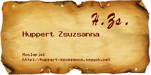 Huppert Zsuzsanna névjegykártya